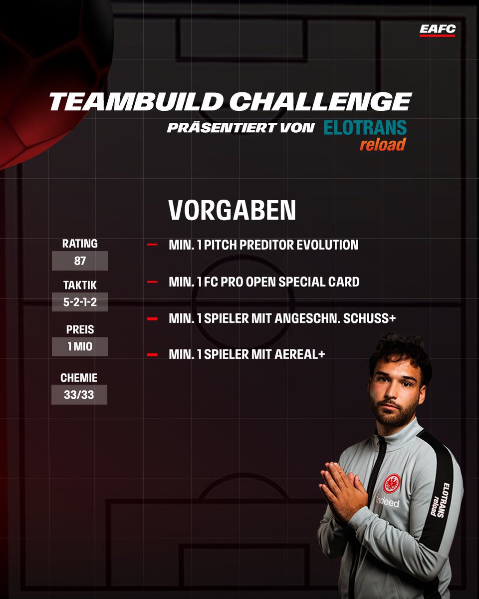 Eintrachtesport's tweet photo. Teambuild Challenge 3.0 🔍
Stellt euch der neuen Herausforderung von Trainer @MB13x und kommentiert eure Lösung. 😎
#SGEsports | #SGE | #elotransreload https://t.co/RnyVVSs5LT