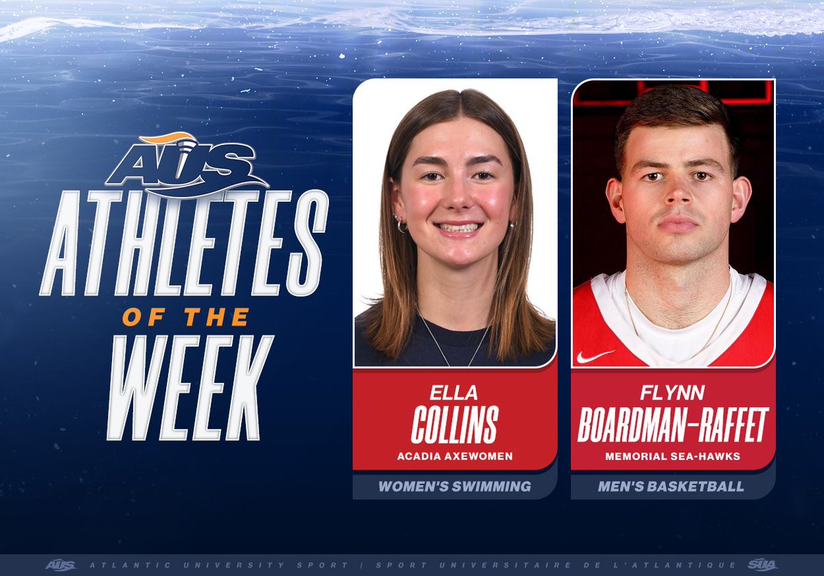 Atlantic University Sport (@aus_sua) on Twitter photo Congratulations to the AUS Athletes of the Week from <a href="/AcadiaAthletics/">Acadia Athletics</a> and <a href="/MUNathletics/">Memorial Sea-Hawks</a>!
Details here: atlanticuniversitysport.com/aotw/2024-25/A… Congratulations to the AUS Athletes of the Week from <a href="/AcadiaAthletics/">Acadia Athletics</a> and <a href="/MUNathletics/">Memorial Sea-Hawks</a>!
Details here: atlanticuniversitysport.com/aotw/2024-25/A…
