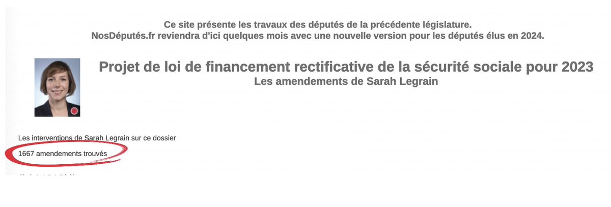 Horreur! J'ai osé déposer 12 amendements sur un texte qui veut bouleverser notre régime des retraites.

Alors <a href="/S_Legrain/">Sarah Legrain</a> que penser de cette députée ⤵️ qui avait déposé 1667 amendements la dernière fois qu'on a débattu la réforme des retraites?

Bande de guignols hypocrites ! 🤡