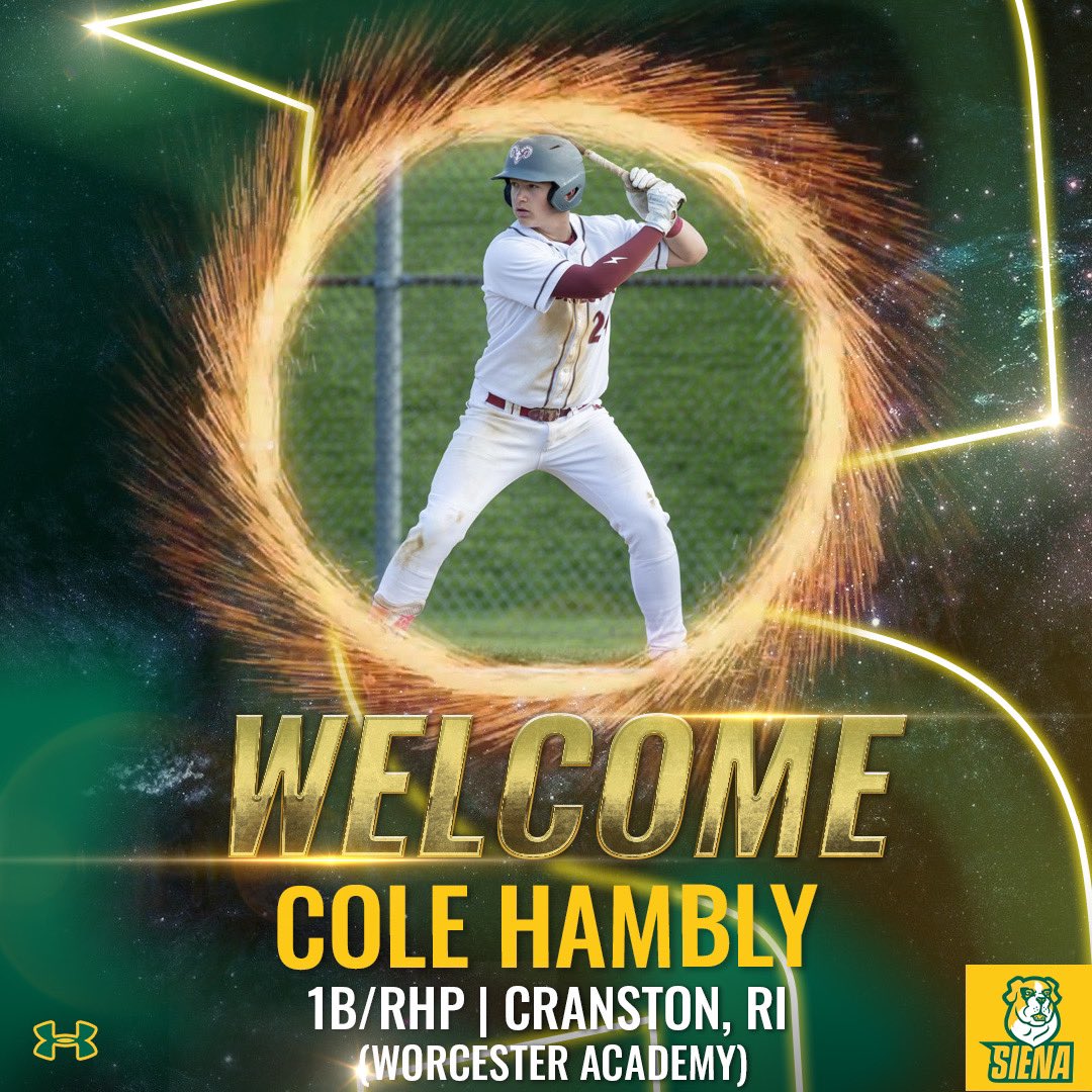Siena Baseball (@sienabaseball) on Twitter photo Join us in welcoming <a href="/HamblyCole/">Cole Hambly 25โ</a> to the Siena Baseball family ๐ช โพ๏ธ
A two-play player as a RHP and 1B, Cole was an All-NEPSAC Honorable Mention last season while playing for Worcester Academy ๐ฅ
#MarchOn Join us in welcoming <a href="/HamblyCole/">Cole Hambly 25โ</a> to the Siena Baseball family ๐ช โพ๏ธ
A two-play player as a RHP and 1B, Cole was an All-NEPSAC Honorable Mention last season while playing for Worcester Academy ๐ฅ
#MarchOn