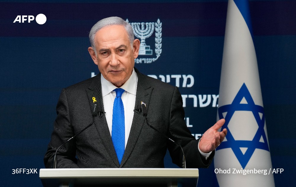 AFP's tweet photo. #BREAKING Israeli PM Netanyahu says Lebanon ceasefire deal will be adopted 'this evening' by security cabinet, vows to respond if Hezbollah violates truce https://t.co/2b0Duew6tL