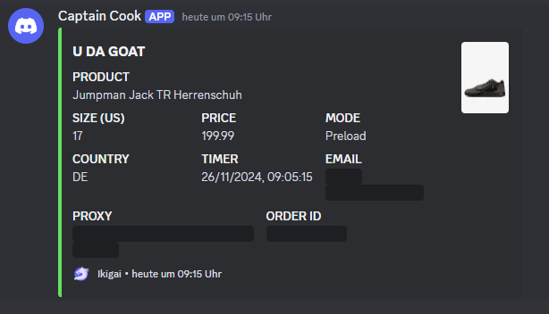 berrymoon103's tweet photo. funny the size is not even listed on StockX or Alias xD
thx for help @IkigaiBot &amp; @PorterProxies https://t.co/bAOchc2Lcw