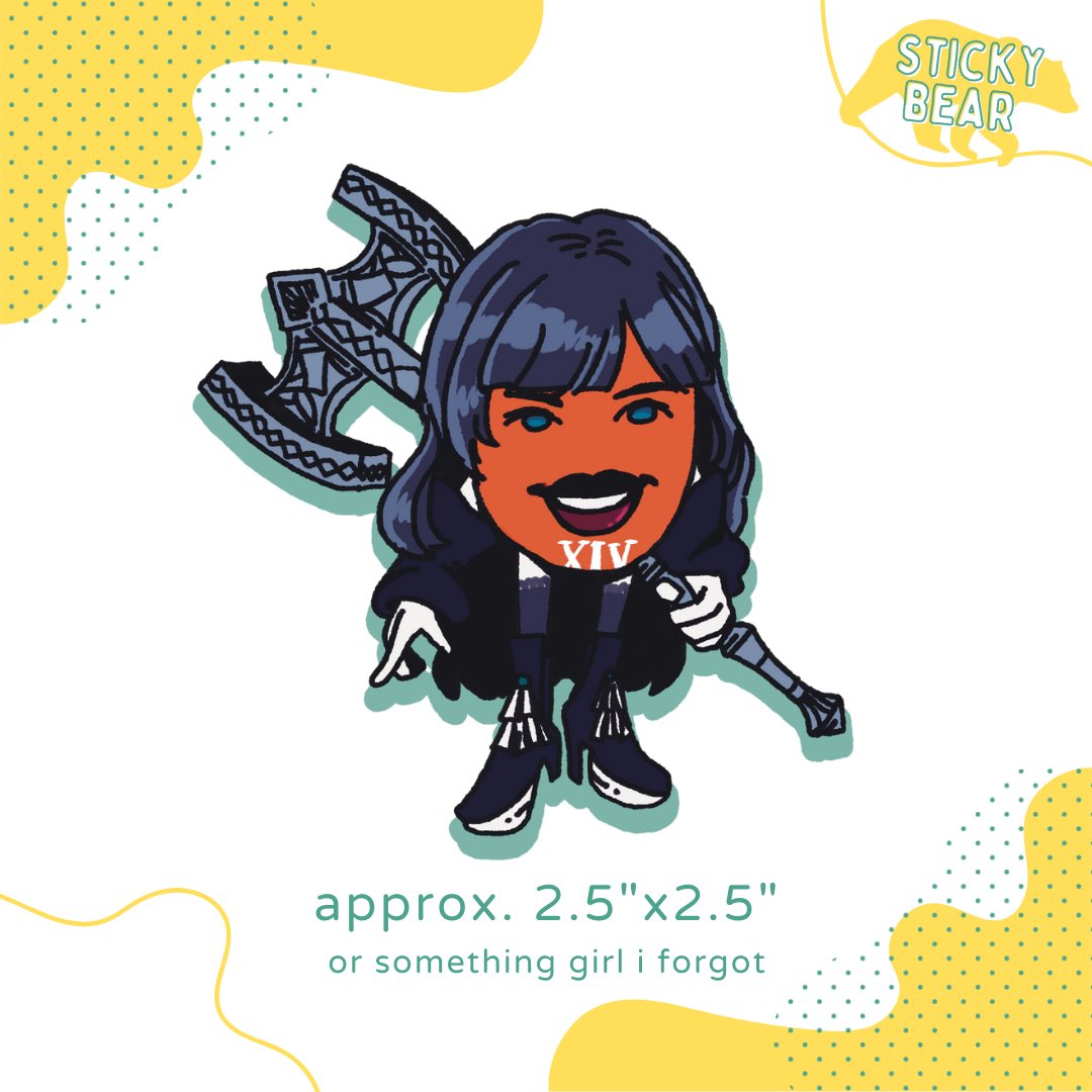 stickybearca's tweet photo. WHAT’S AFTER LIKE 💜

hope everyone’s been having an awesome FRU launch day! we got a new ridiculous, incredibly niche FFXIV sticker in the shop today. how do i even explain this one…

🔗 to our storefront in our bio! https://t.co/vVzTjuX5Nx