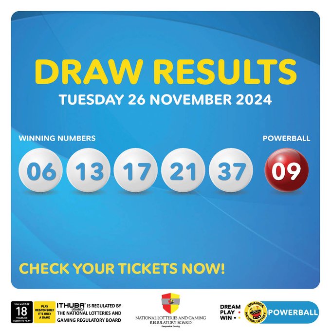 Powerball: Payouts for (26/11/2024)