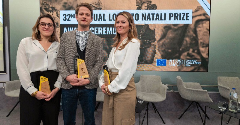 EU_Partnerships's tweet photo. Congratulations to the 2024 Lorenzo #NataliPrize winners 👏

🔹 Emerging Journalist: @JamaimaAfridi
🔹 Investigative Journalism: @MartinBoudot, @Mathildecusin &amp; @Man2ct
🔹 Feature Journalism: @Higabyramirez &amp; @Tinayingxu
🔹 Photojournalism: @Bvelascob

Find out more 👇