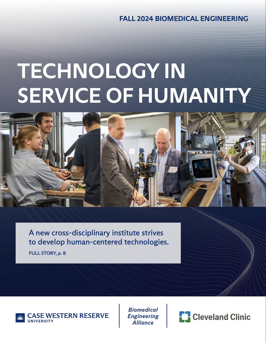 CWRUBME's tweet photo. The Fall 2024 Biomedical Engineering Alliance Newsletter is now available!

Follow the link to read how #CWRUBME and #ClevelandClinic researchers are creating technology in service of humanity and redefining the landscape of disease biology and medicine...
https://t.co/mc1erEA30c https://t.co/mt1gUIbVjC