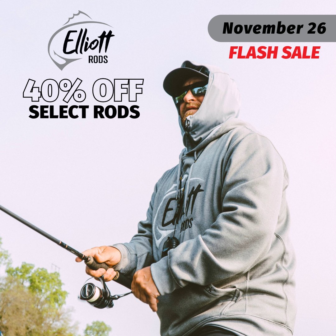 AcmeTackle's tweet photo. FLASH SALE! 40% Off Select Elliott &amp; 2B FISHING Rods today, November 26th only! Great deal on a new rod, and don’t forget to get some new lures to with it!
Load up your arsenal: https://t.co/qz30kUNUZE
#fishing #fishinglures #fishingtackle #fishinggear #fishingislife https://t.co/P1rpCt9Okz
