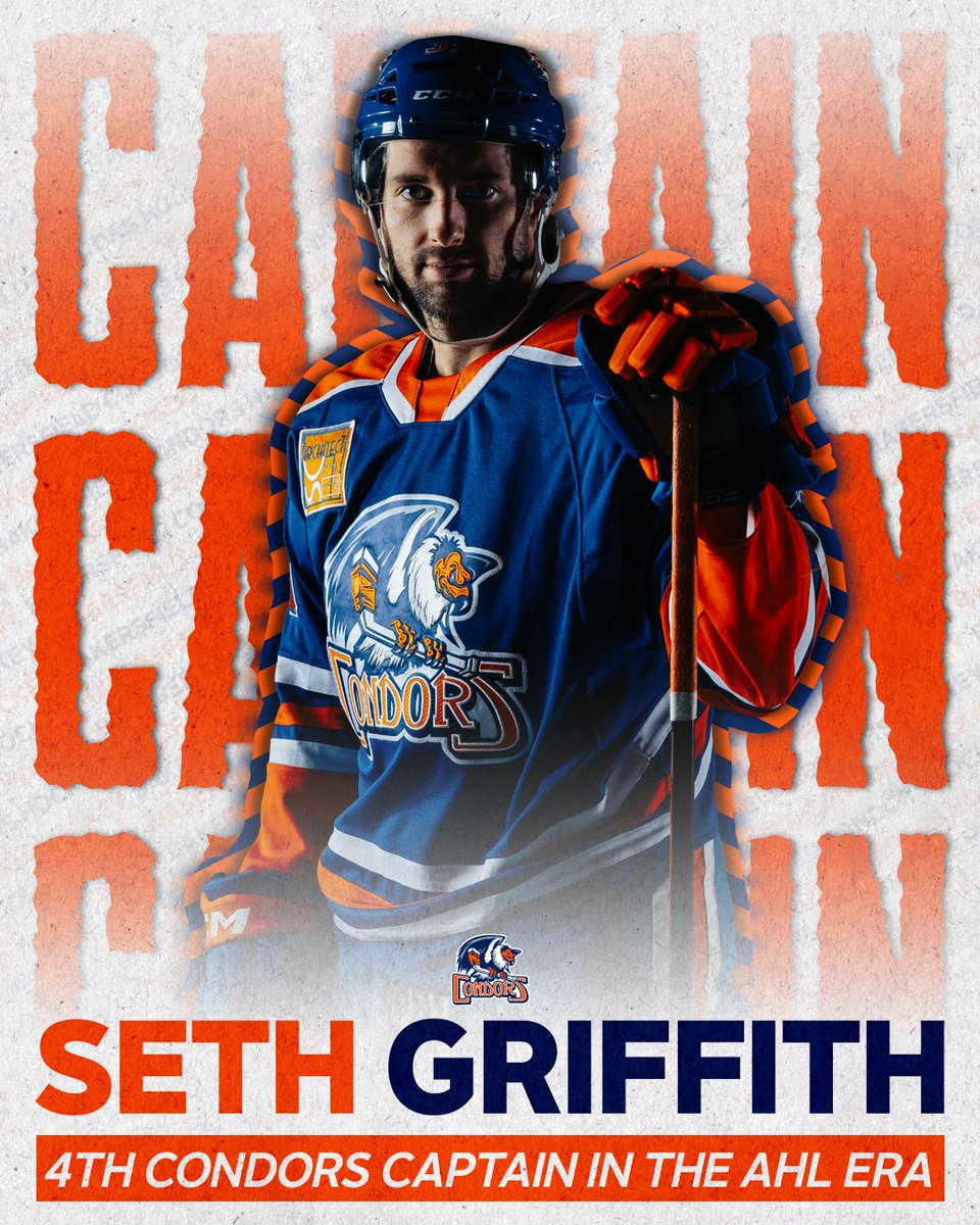 Condors's tweet photo. Captain Griff!

Seth Griffith has been named the fourth captain in Condors AHL History >> https://t.co/PnVPNGBYKh https://t.co/i0szylbEHu