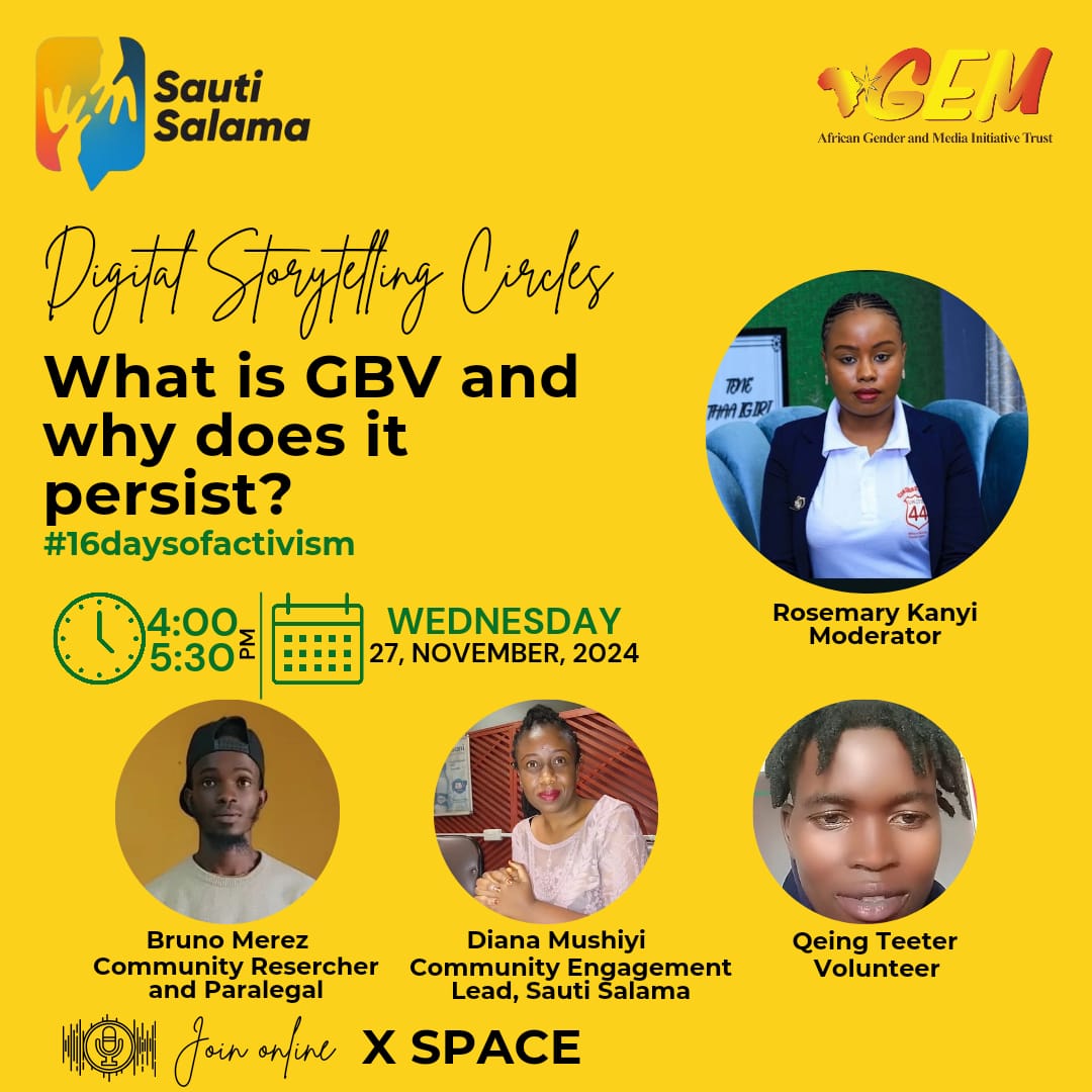 sautisalama's tweet photo. Tomorrow, we’re hosting our first Digital Storytelling Circle: What is GBV and Why Does It Persist? Let’s learn, share, and reflect together.

🗓️ Date: Tomorrow
⏰ Time: 4 - 5:30 pm
🔗 Join us here: https://t.co/1rlBuovk0m

 #16DaysOfActivism #UnitedAgainstGBV #EndFemicideNow https://t.co/P6Ykh91gca
