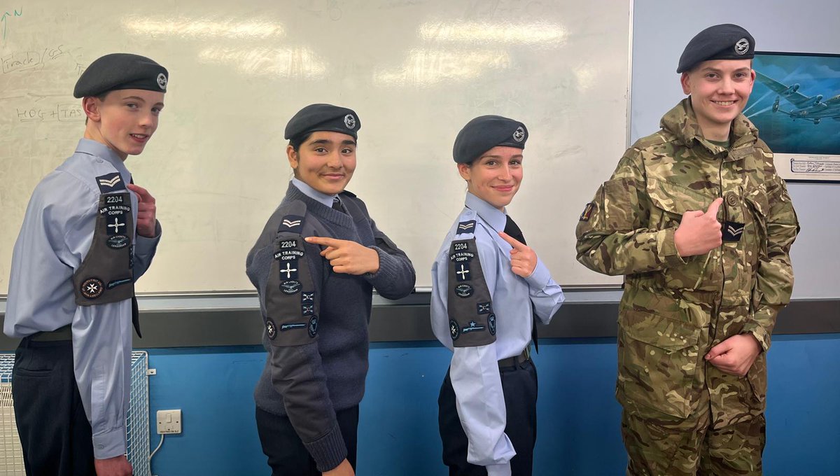 2204squadronatc's tweet photo. A huge congratulations to our newly promoted Sergeants, Sgt Wilson and Sgt Surkov and our new Corporals; Cpl Mishra, Cpl Giles, Cpl Verrinder, Cpl Williams! https://t.co/93d9tEtjgj