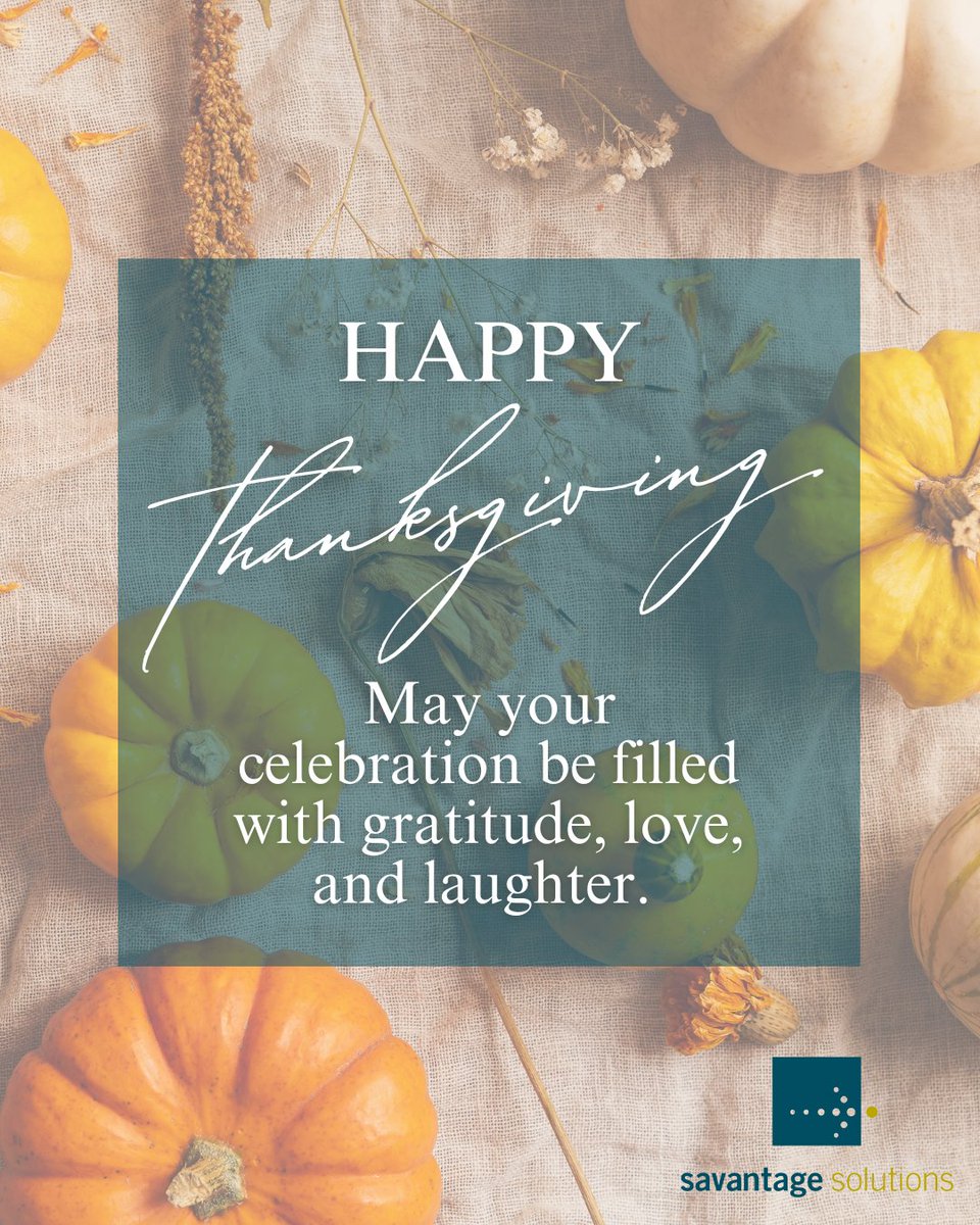 SavantageUS's tweet photo. 📷📷 Today, we take a moment to reflect on the many things we are grateful for—our dedicated team, our wonderful clients, and the opportunity to make a difference. Thank you for being a part of our journey. 📷 #HappyThanksgiving #ThankfulNovember #SavantageFamily https://t.co/OAmlNclHuF
