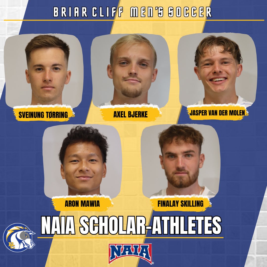 𝘾𝙤𝙣𝙜𝙧𝙖𝙩𝙪𝙡𝙖𝙩𝙞𝙤𝙣𝙨! ⚽️📚

Congratulations to our 5 2024 Daktronics NAIA Men’s Soccer Scholar-Athletes! 

#BattleOn 🐴🔵🟡