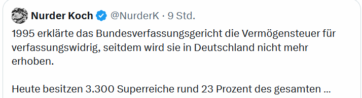 Nicoles44180590's tweet photo. Bin gespannt ob das Bundesverfassungsgericht auch das Streichen des #Buergergeld als verfasungswidrig erklärt.
ALLES nehmen erlaubt?
#CDU will das, oder?
Bloß nicht an die 3.300 Superreichen gehen, könnte ja ein Wähler bei sein, der noch viele Freunde auf Sylt hat
Herr #Lidner https://t.co/3Nr9aoowm4
