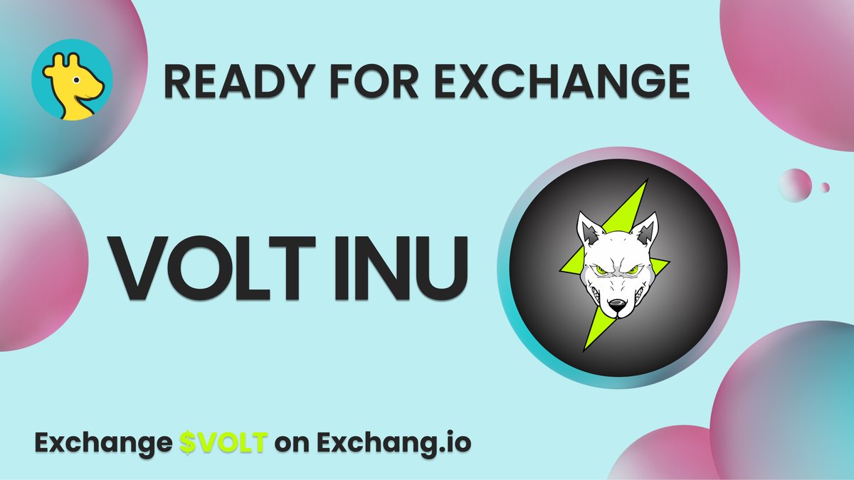 $VOLT - not just a #memecoin, but an entire ecosystem created by <a href="/VoltInuOfficial/">Volt Inu ⚡️</a>, featuring the #NFT collection, the #VoltiGames platform, and the #VoltiCard debit card ⚡️

🔄Get #VOLT without limits on #Exchangio
👉Fast, secure, 24/7 support
exchang.io/exchange-pairs…