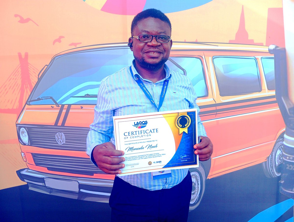 iamdrkbk's tweet photo. It's official!
Certified Lagos first Creator.
Shout-out to @lagosstategovt @kosherideas @lagoscreates
#contentcreator #lagoscreates #digitalcreator #creative #creativemedia #socialmedia #drkbk #iamdrkbk #arkmuzik https://t.co/IzHspTK5wC