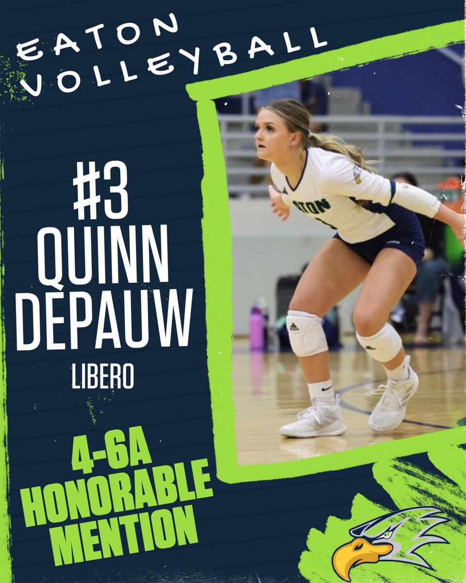 Congratulations Quinn on earning honorable mention! 🏐🦅