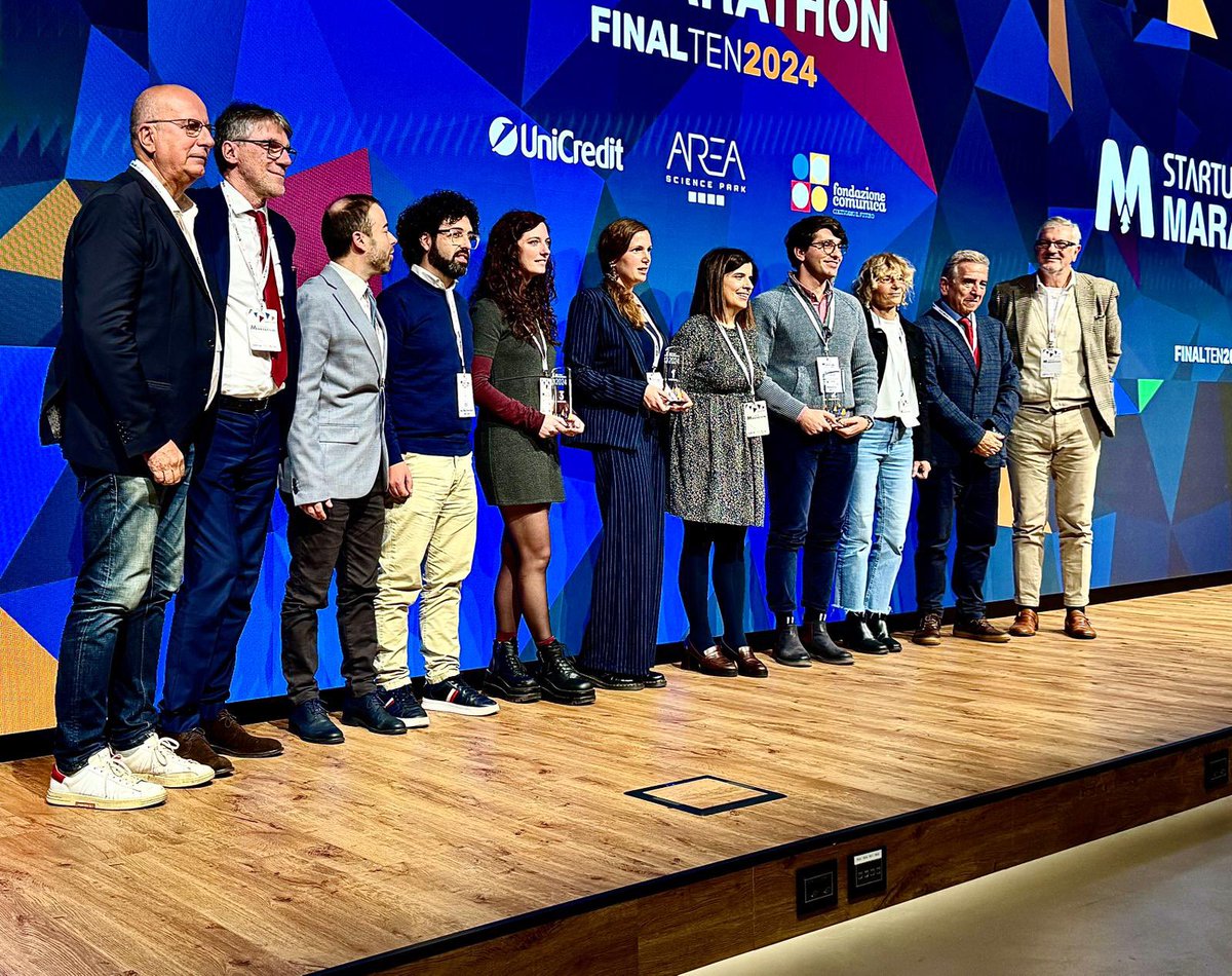 giannipotti's tweet photo. Oggi Milano Unicredit Tower #finalTEN Startup Marathon. Ha vinto SOUNDSAFE CARE. nuova tecnologia per combattere i tumori. Evento sold out promosso da Unicredit, Science Park TS, Fondazione Comunica 
Luca Giuman  Antonella Candiotto  Alba Pantani https://t.co/OhvPumlfVE