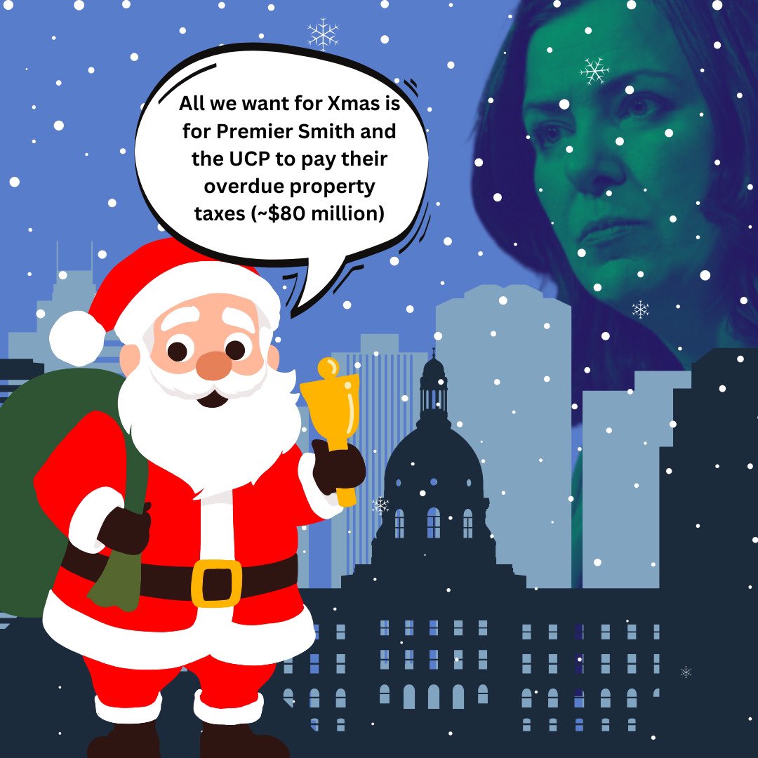 Please share and take a minute to call the Premiers office at 780-427-2251. Her staff will take your message. 

Remember to be polite and five short words should do it: “Premier, please pay your taxes!”
