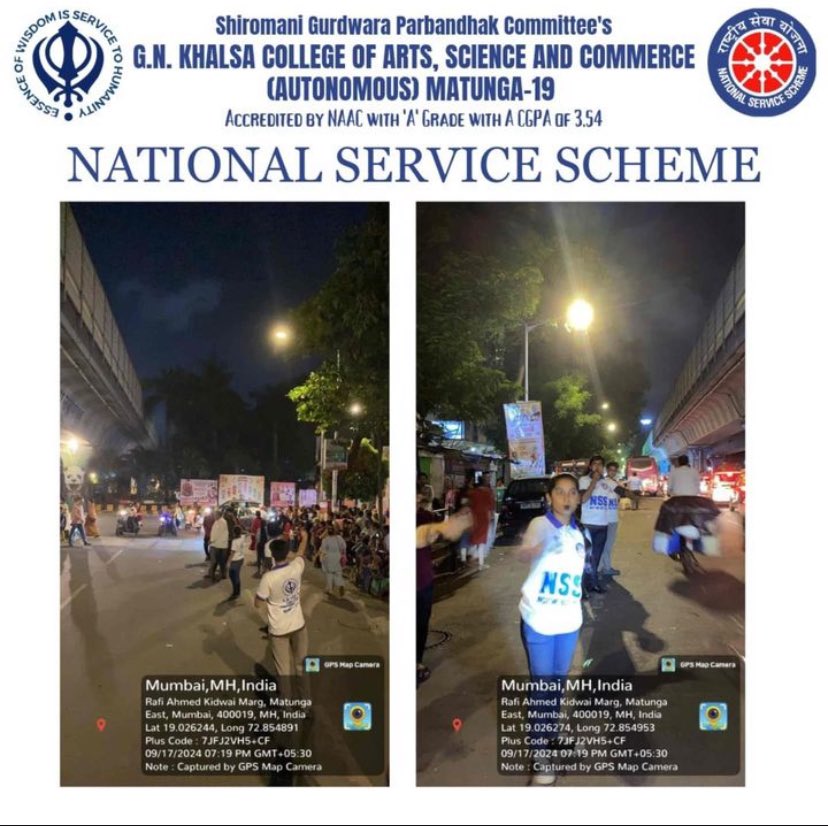 N.S.S UNIT OF GURU NANAK KHALSA COLLEGE tweet media