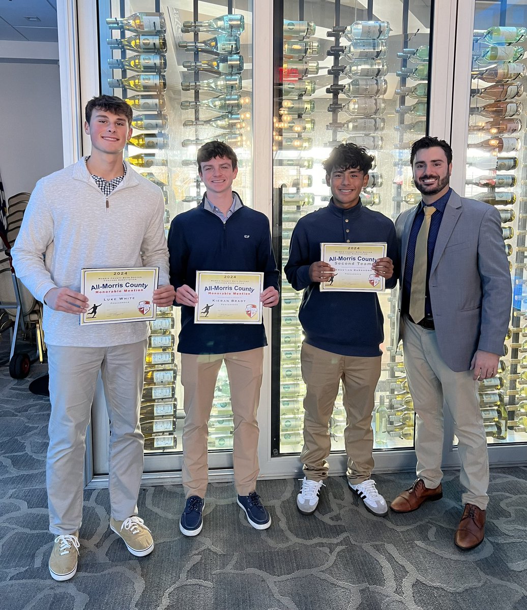 Pequannock Varsity Soccer (@nockboyssoccer) on Twitter photo A great afternoon celebrating the best of Morris County Soccer! Congratulations to our All- County honorees. Sebastian Barahona earned 2nd Team honors, and Luke White and Kieran Brady earned Honorable Mention. Thank you boys for your hard work and dedication! <a href="/AthleticsPTHS/">PTHS Athletics</a> A great afternoon celebrating the best of Morris County Soccer! Congratulations to our All- County honorees. Sebastian Barahona earned 2nd Team honors, and Luke White and Kieran Brady earned Honorable Mention. Thank you boys for your hard work and dedication! <a href="/AthleticsPTHS/">PTHS Athletics</a>
