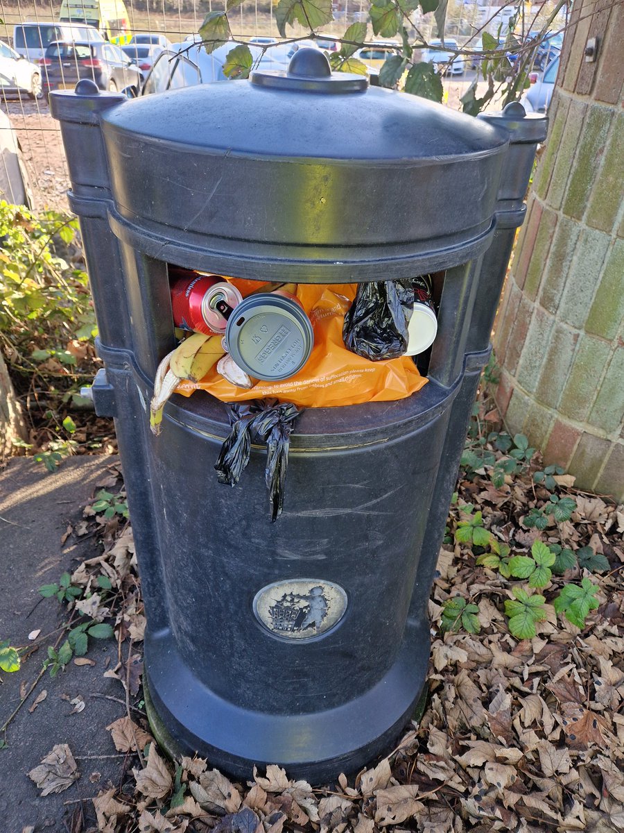 Overflowing bin reported yesterday by one of our volunteers