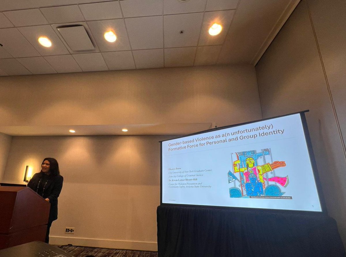 Presentation spotlight: Dhanya Babu presented at ASC on “Gender-Based Violence as a(n Unfortunate) Formative Force for Personal and Group Identity”!

Next: Dissertation fieldwork in India supported by an AIIS grant &amp; Norman Cutler Fellowship. 🌏

#ASCSanFran24 #ASCriminology2024
