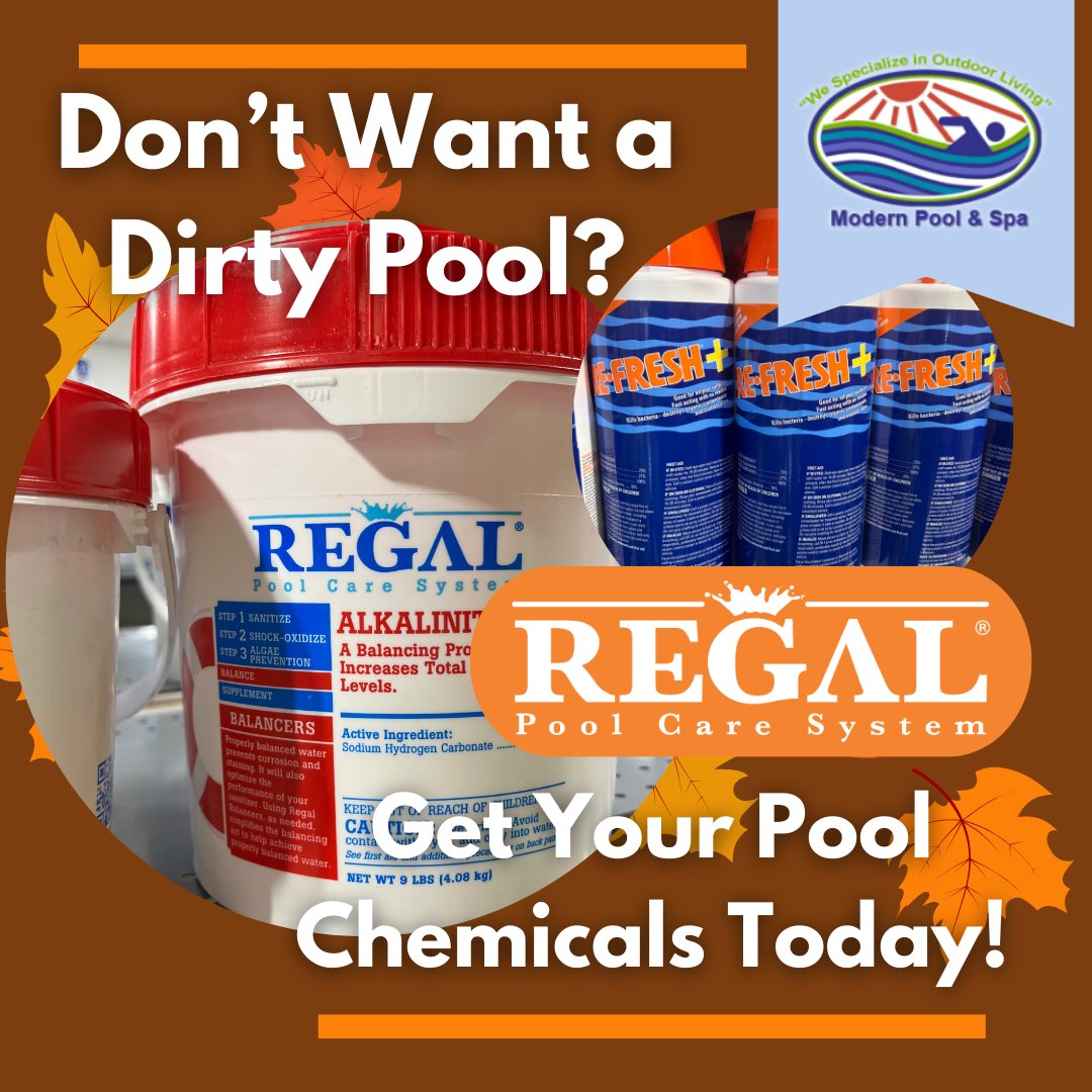 Modernpool's tweet image. Keep your pool clean even through the Winter with our pool chemicals! Don't know what you need? Stop by, and we can help you.

modernpool.com 

#modernpoolandspa #water #poolchemicals #pools #winter