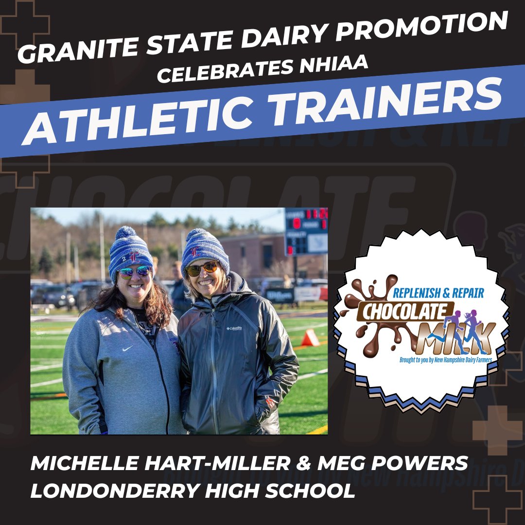NHIAA (@nhiaa_loa) on Twitter photo 🐮Another <a href="/nhdairy/">Granite State Dairy</a> Athletic Trainer Recognition!
Help us celebrate Michelle Hart-Miller AND Meg Powers from Londonderry HS!
Not only do Michelle and Meg take care of the athletes, but they also created one of the most successful Strength and Conditioning programs in the area! 🐮Another <a href="/nhdairy/">Granite State Dairy</a> Athletic Trainer Recognition!
Help us celebrate Michelle Hart-Miller AND Meg Powers from Londonderry HS!
Not only do Michelle and Meg take care of the athletes, but they also created one of the most successful Strength and Conditioning programs in the area!