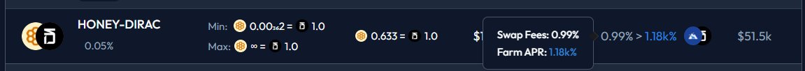LastBrohican158's tweet photo. BM and Ooga Booga. Come testnet with me. 

A thread:

First we claim our earnings from @KodiakFi. Currently, I'm farming the Honey/Dirac island. The island only emits KDK and as far as I've experienced, when the emitted KDK is claimed, most of it is claimed as xKDK. https://t.co/eJQN6pO1t4
