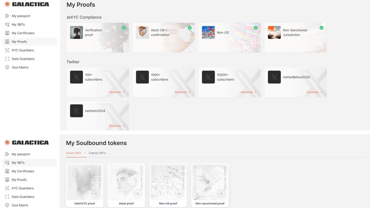 gussa781's tweet photo. ๐ธzkCompliance: Prove your data without revealing it via the "My Proofs" tab
๐ธSBTs (Soulbound Tokens): Unique, non-transferable tokens to formalize your data
Take control of your digital identity with CypherBook! ๐
@GNET @GNET_University #Galacticans https://t.co/ZKqbL6pU8c
