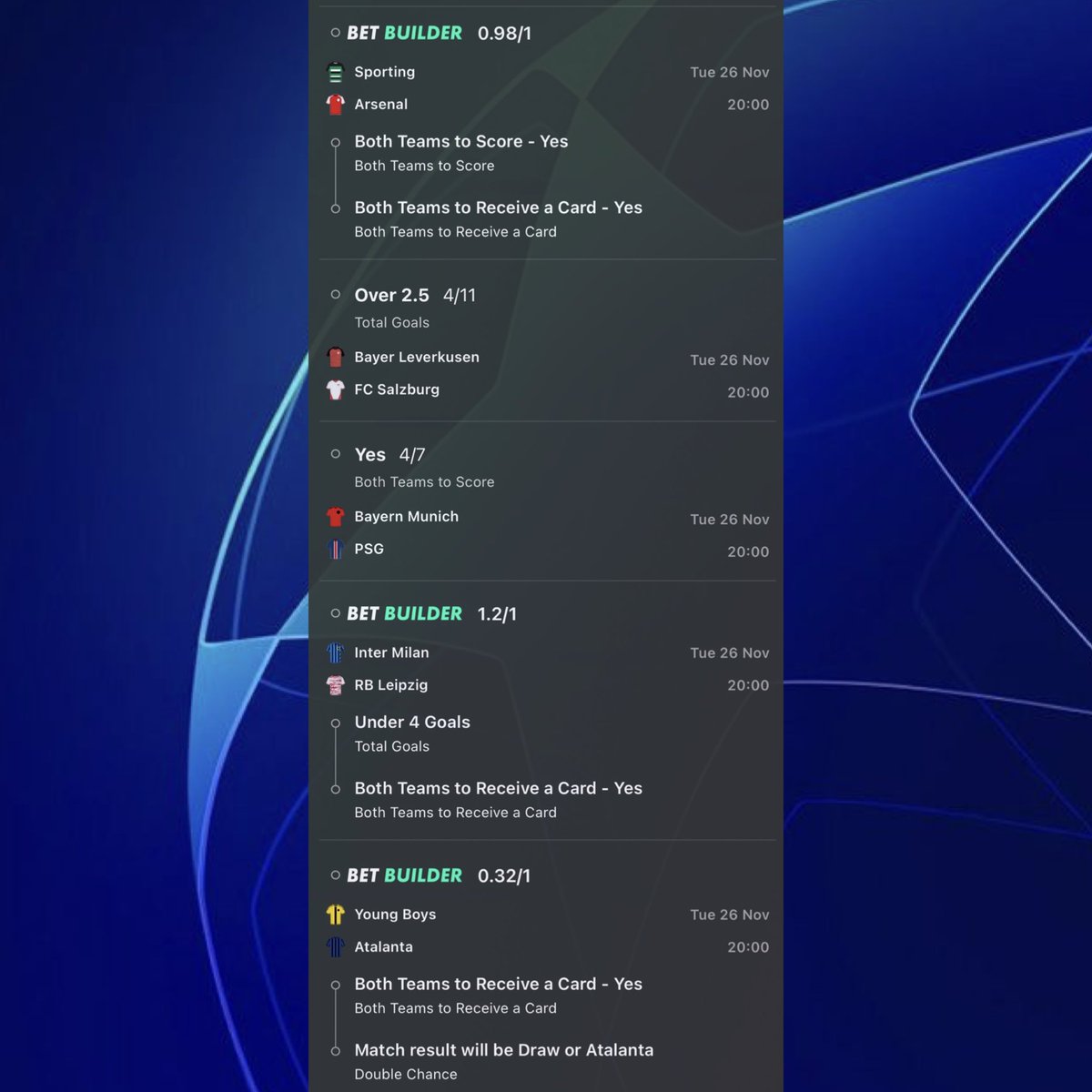 CHAMPIONS LEAGUE ACCA 🇪🇺

#UCL