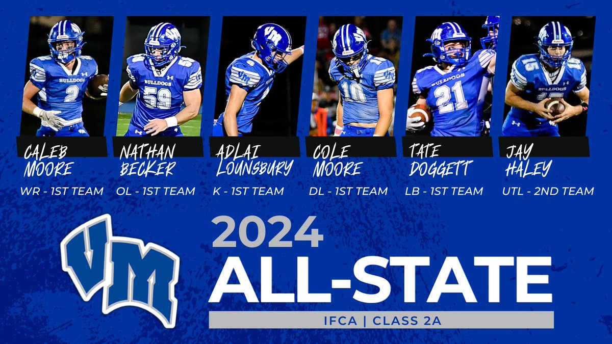 vanmeterschools's tweet image. Congratulations to the players selected for the IFCA All-State Teams this past weekend! Your hard work, dedication, and talent have earned you this incredible honor, and we couldn’t be prouder. 🏈🎉 #VanMeter