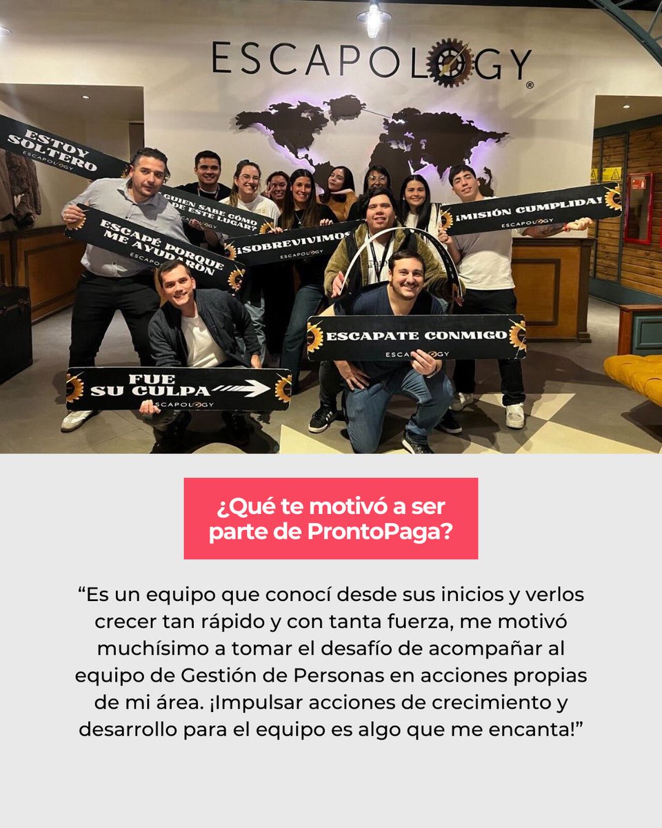 ProntoPaga's tweet photo. 💼 Conoce a Daniela Puratic, nuestra Analista de Desarrollo Organizacional 🎶💃🏻

En este quinto Pronto Team, destacamos a Daniela Puratic, quien con su pasión y dedicación impulsa el desarrollo del talento y cultura organizacional en ProntoPaga 💪🏻 https://t.co/mv0snEF7WI