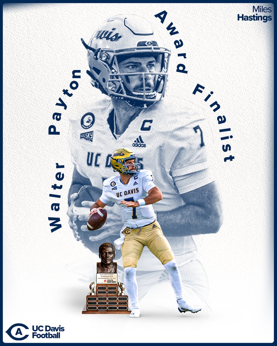 😏

Following a season where he threw for nearly 4000 yards, 32 touchdowns and just 8 interceptions Miles Hastings has been named a Walter Payton Award finalist!!

#GoAgs | #Shredville