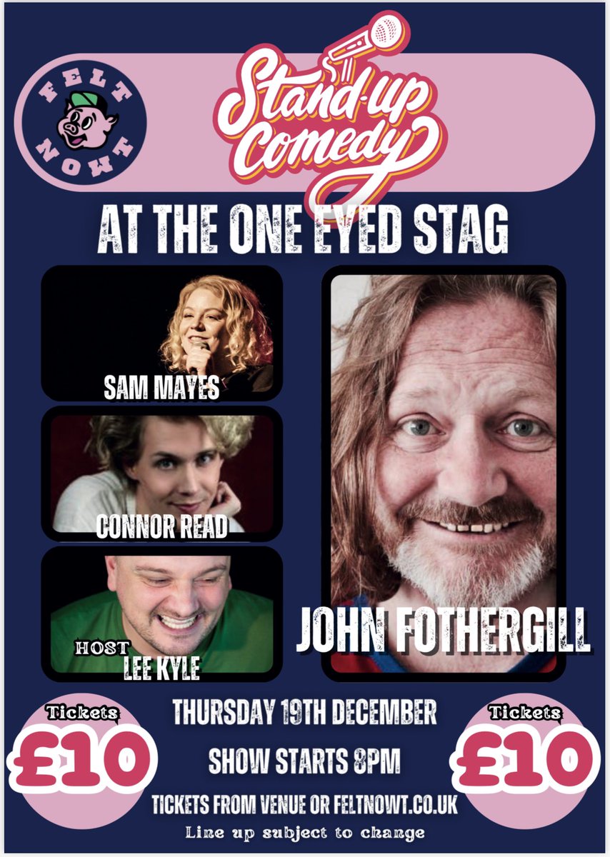 Roll up roll up!! Tickets for our next comedy night are available here! 👀 sales.feltnowt.co.uk/event/ev_49519…