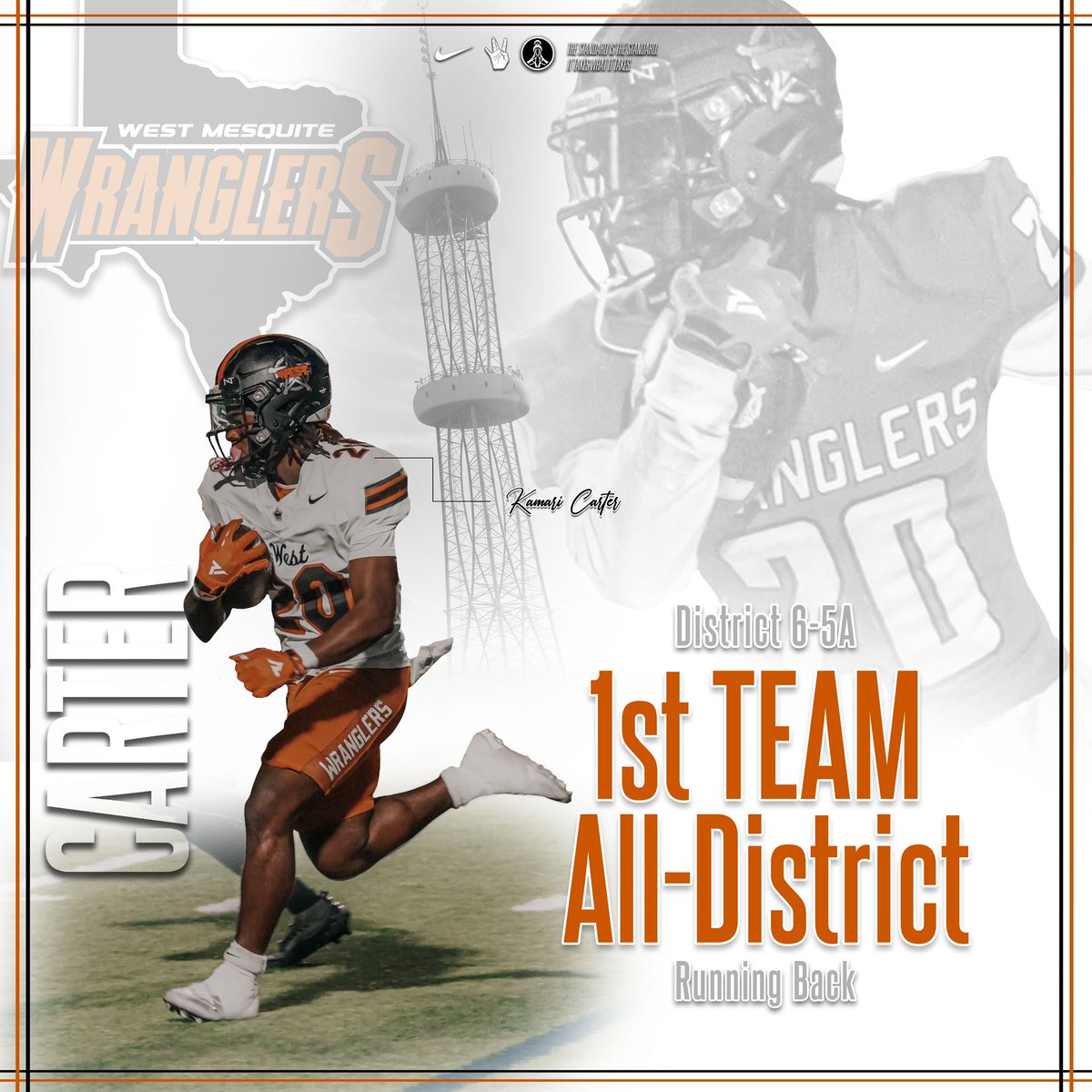 🏆 6-5A - First Team RB - <a href="/Mari_0313_/">Kamari Carter</a> 🏆

#WestSideStandard | #ITWIT | #JungleWest🌴
