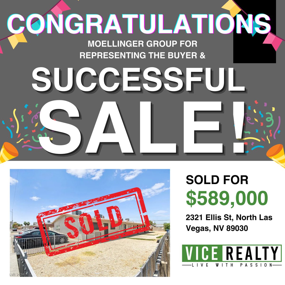 dmoellinger1's tweet photo. 🎉 Another SUCCESSFUL SALE by the Moellinger Group! 🏡 Representing the buyer, we closed on this home at $589,000 in North Las Vegas.

Ready to find your dream home or sell for top dollar? Let us guide you every step of the way. 📞 Contact us today!

#RealEstateInvestor https://t.co/oj6I2FkAfy