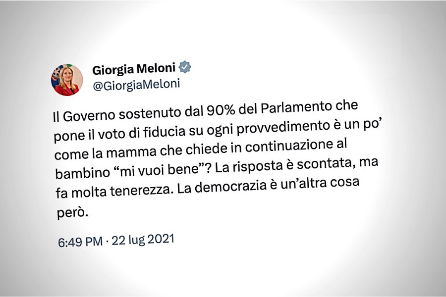 SabinaCusin's tweet image. Voto di #fiducia N. 70 alle Camere in 24 mesi.
Di cosa ha PAURA?