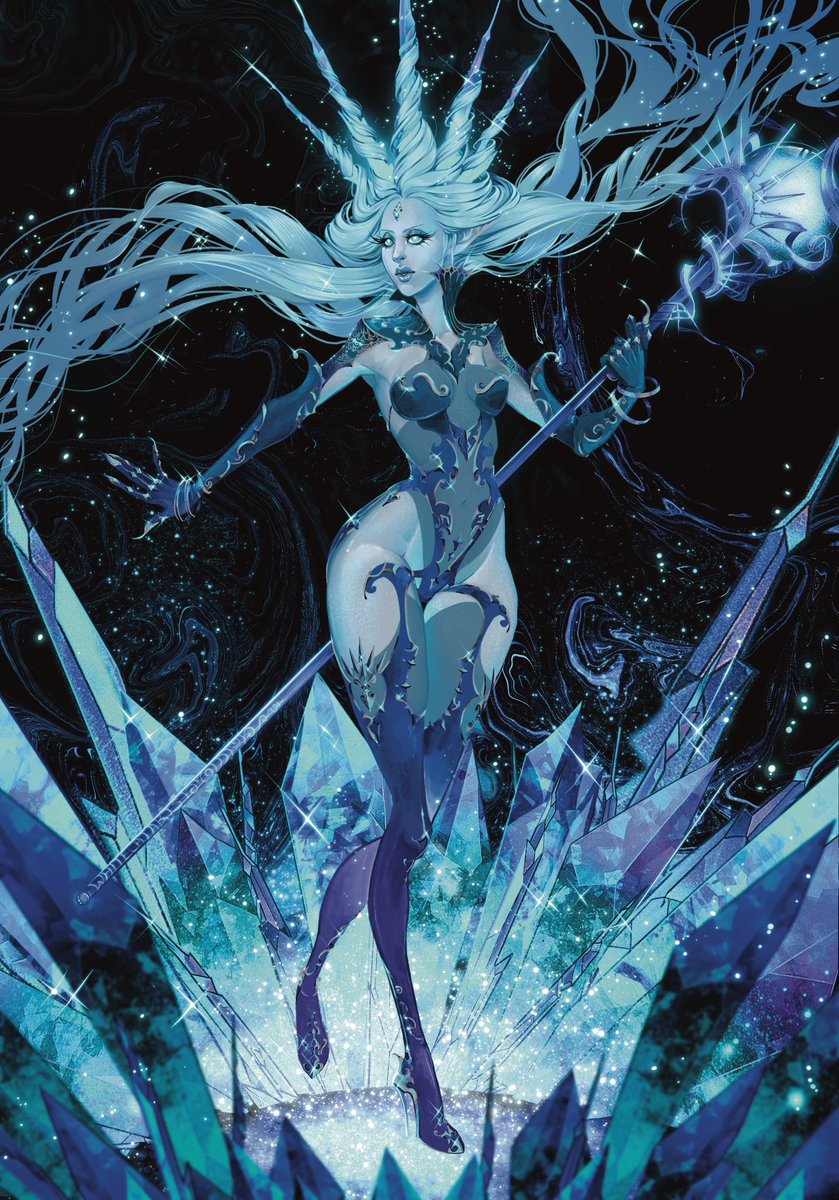 Full illustration for <a href="/ff14untamedzine/">Untamed FFXIV Creature Zine @Creation👀</a> !
Primal Shiva !
#FFXIV 
#Shiva