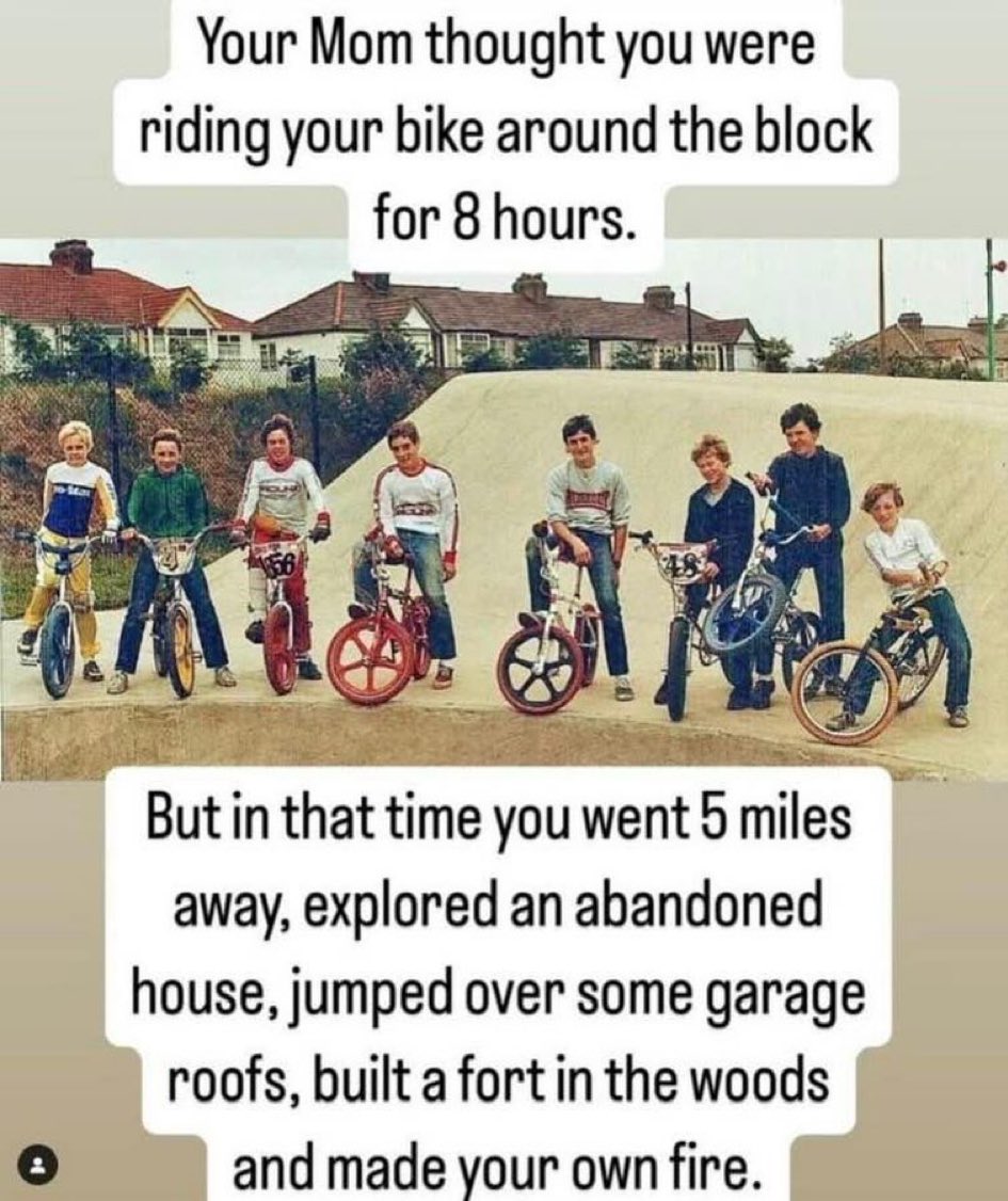 stansaunders's tweet photo. Back in the day, this was close to a typical day for kids my age. https://t.co/ALHfWjzAe4