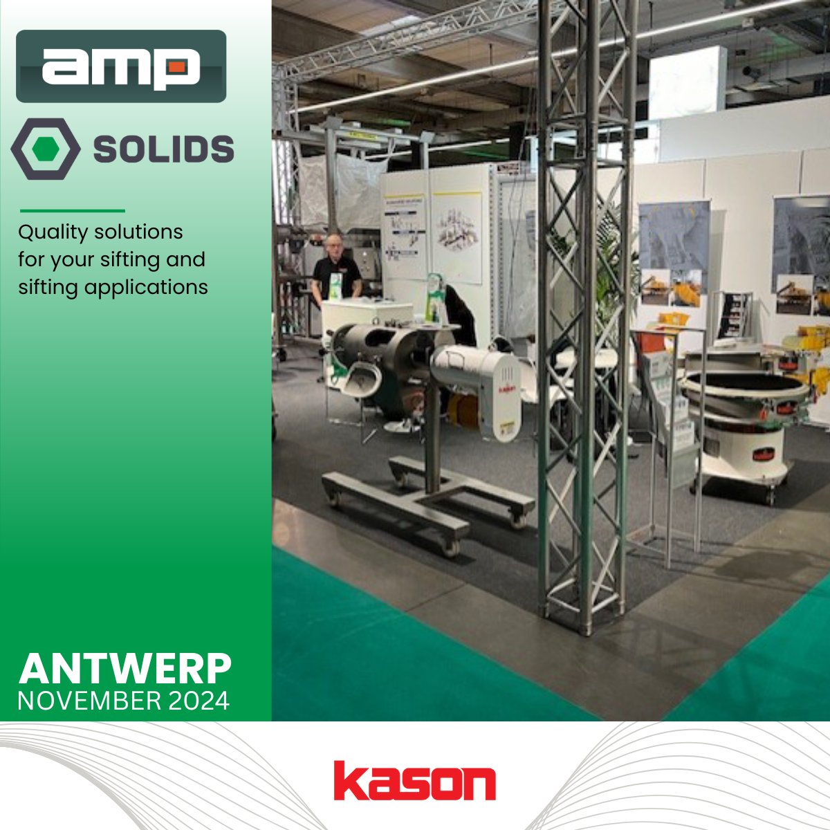 We were pleased to hear Marc Le Meut had a productive time at the Solids Exhibition in Antwerp - our CENTRI-SIFTER and VIBROSCREEN attracted interest from visitors alongside solutions from our sister company, Marion Process Solutions!