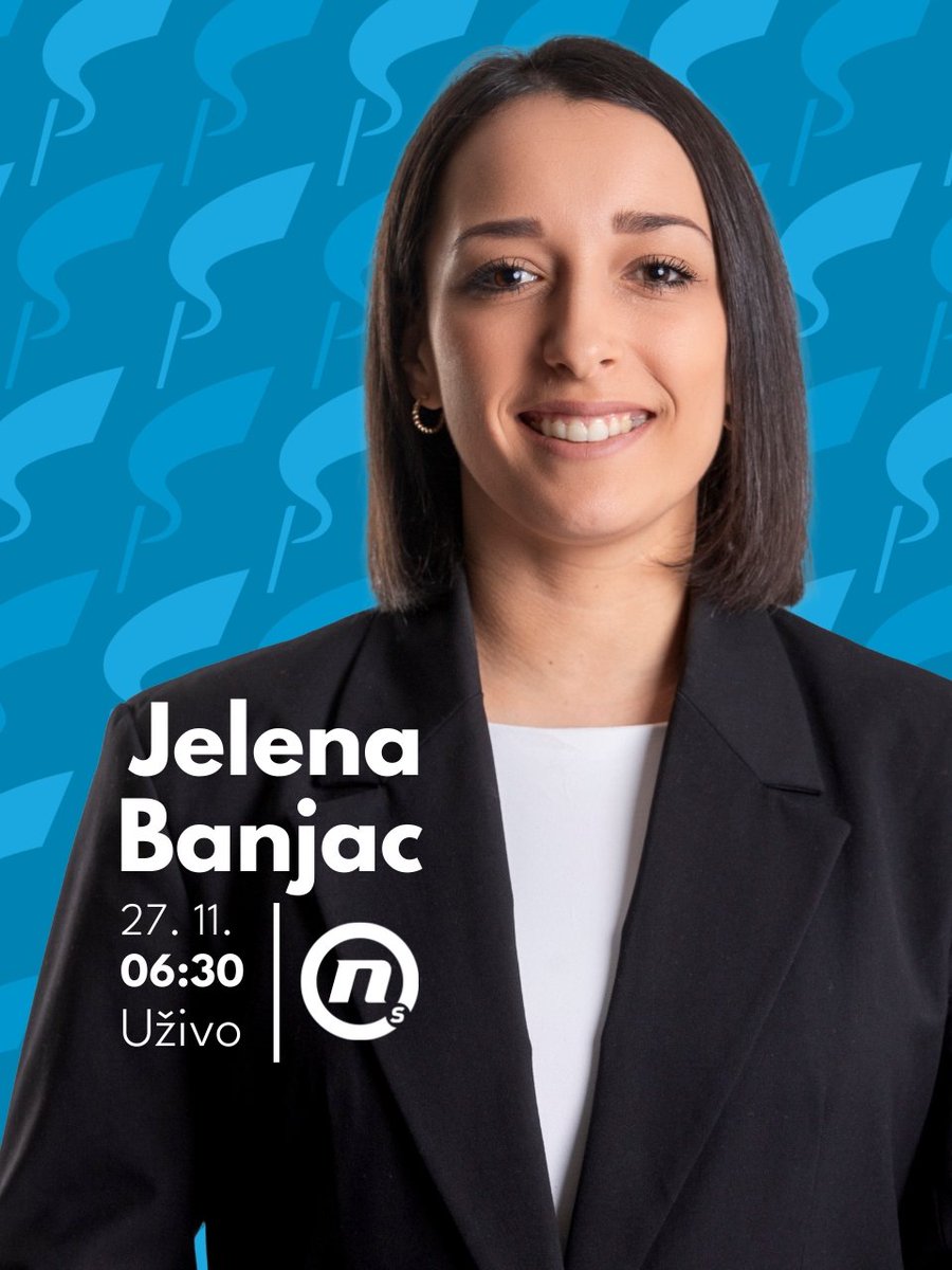 pokretslobodnih's tweet photo. Jelena Banjac, odbornica u Skupštini grada Beograda biće gošća jutarnjeg programa televizije Nova S od 6:30h.

Pratite gostovanje uživo na FB stranici Pokret slobodnih građana.

@jelenabanjaac https://t.co/MLA1awlQTo
