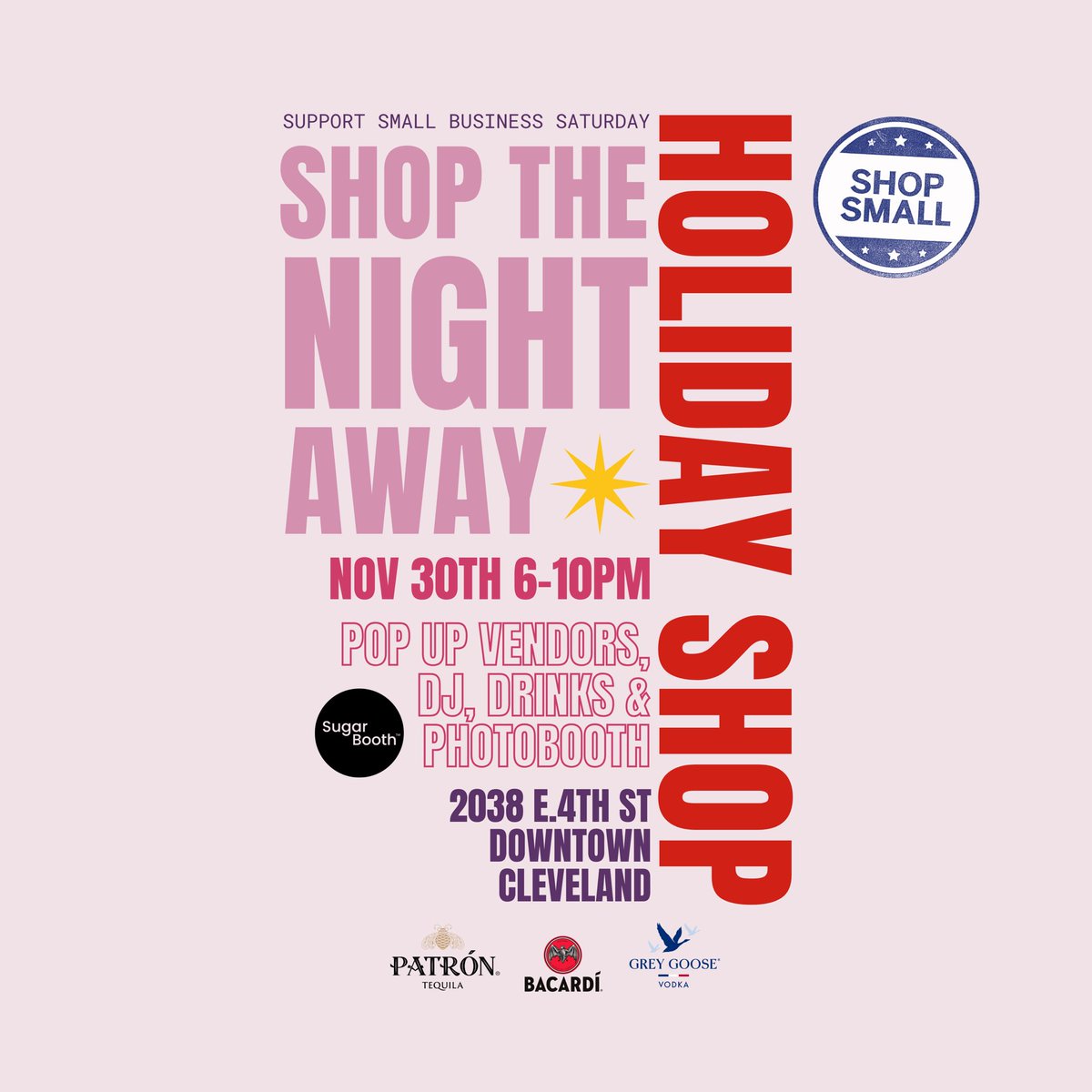 East 4th Street (@e4thst) on Twitter photo Holiday Shop Pop-Up! 🎄🎁🥂 Support businesses on E.4th for Small Business Saturday. Stop by the future Jolene space on E.4th located in between <a href="/mabelsbbq4th/">Mabel's BBQ Cleveland</a> & <a href="/HOBCleveland/">House of Blues Cleveland</a> 6-10pm for shopping, photobooth, drinks & DJ 🥳
#ShopSmall
#dtcle
#thisiscle Holiday Shop Pop-Up! 🎄🎁🥂 Support businesses on E.4th for Small Business Saturday. Stop by the future Jolene space on E.4th located in between <a href="/mabelsbbq4th/">Mabel's BBQ Cleveland</a> & <a href="/HOBCleveland/">House of Blues Cleveland</a> 6-10pm for shopping, photobooth, drinks & DJ 🥳
#ShopSmall
#dtcle
#thisiscle