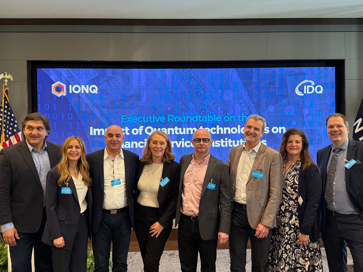 IonQ_Inc's tweet photo. IonQ and ID Quantique hosted an event @NYSE exploring the transformative impact of quantum technologies on financial services institutions.
The discussion delved into the practical applications and potential of quantum-driven solutions, addressed cybersecurity challenges, and provided participants with deeper insights into the rapidly evolving field of quantum technologies.