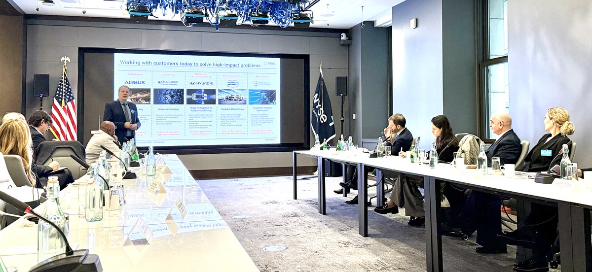 IonQ_Inc's tweet photo. IonQ and ID Quantique hosted an event @NYSE exploring the transformative impact of quantum technologies on financial services institutions.
The discussion delved into the practical applications and potential of quantum-driven solutions, addressed cybersecurity challenges, and provided participants with deeper insights into the rapidly evolving field of quantum technologies.