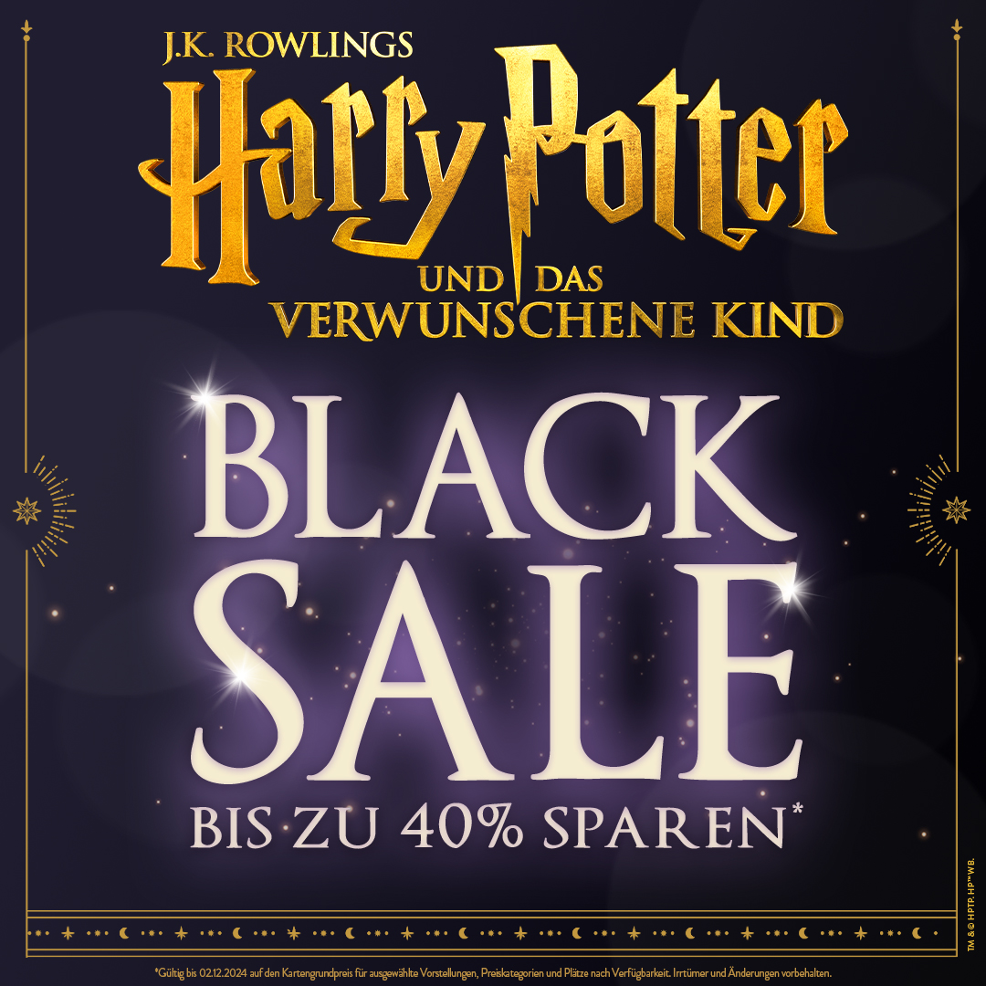 ✨ Die Magie lebt weiter! Erlebt "Harry Potter und das verwunschene Kind" mit der Black Sale Ticketaktion – bis zu 40% sparen! 🎟️ Buchung bis 2. Dezember! 🧙‍♂️ 👉 hamburg-tourism.de/sehen-erleben/…