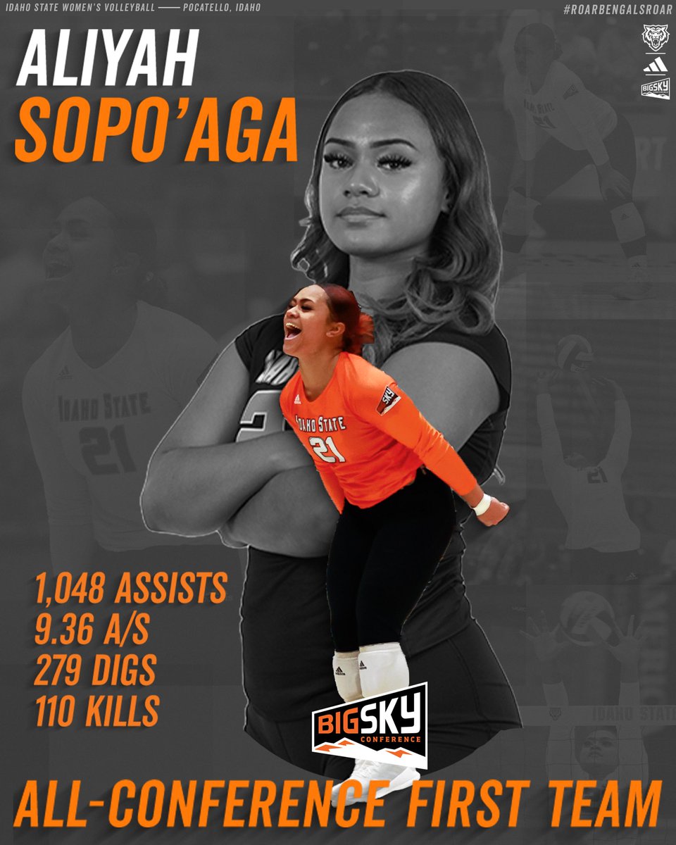 First Team All-Conference🏆

Aliyah Sopo’aga earns the Big Sky’s All-Conference First Team nod after a career year🔥

Congratulations Aliyah 👏

#RoarBengalsRoar