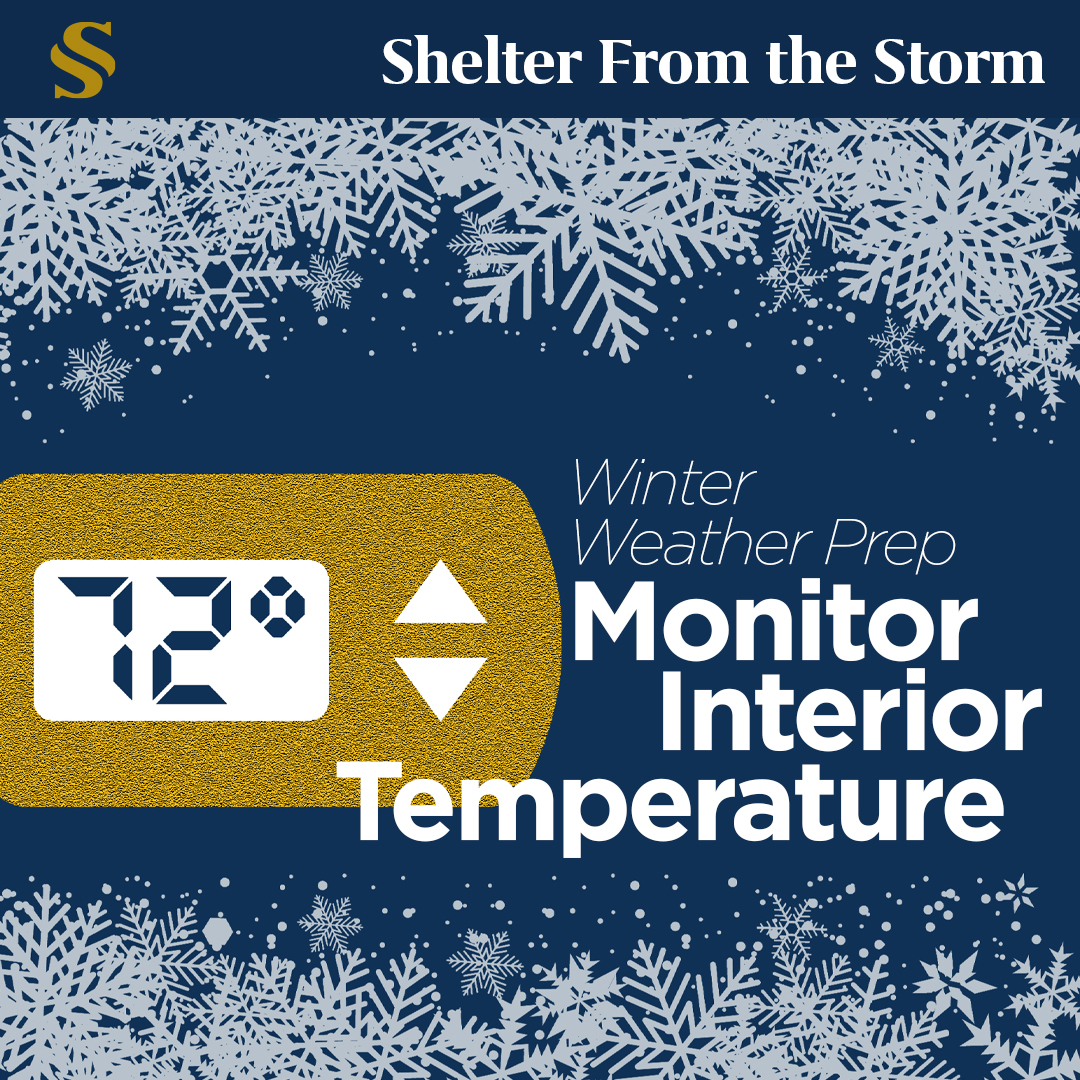 In winter, maintain your home's interior at 60°F or higher to prevent frozen pipes and other cold-related damage, especially if away long-term. Find more in our Winter Prep Guide at bit.ly/3UDqZE9. 

#winterprep #homeinsurance