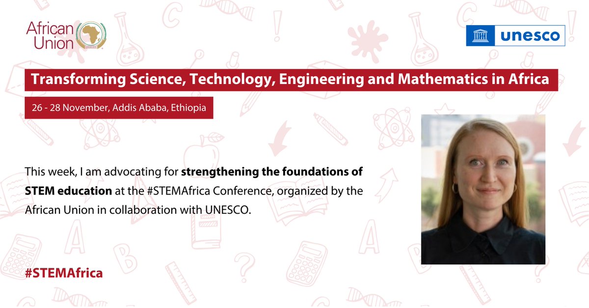 ASU SolarSPELL Initiative (@solarspell) on Twitter photo Tomorrow SolarSPELL co-founder and co-director Dr. Laura Hosman will be featured in the Foundations for STEM Success track of the #STEMAfrica Conference, lending her expertise on providing equitable access to STEM resources.
<a href="/_AfricanUnion/">African Union</a> <a href="/UNESCO/">UNESCO ποΈ #Education #Sciences #Culture πΊπ³</a>
<a href="/ASU/">Arizona State University</a> <a href="/ASUGlobalFuture/">ASU Julie Ann Wrigley Global Futures Laboratory</a> <a href="/ASU_SFIS/">ASU School for the Future of Innovation in Society</a> Tomorrow SolarSPELL co-founder and co-director Dr. Laura Hosman will be featured in the Foundations for STEM Success track of the #STEMAfrica Conference, lending her expertise on providing equitable access to STEM resources.
<a href="/_AfricanUnion/">African Union</a> <a href="/UNESCO/">UNESCO ποΈ #Education #Sciences #Culture πΊπ³</a>
<a href="/ASU/">Arizona State University</a> <a href="/ASUGlobalFuture/">ASU Julie Ann Wrigley Global Futures Laboratory</a> <a href="/ASU_SFIS/">ASU School for the Future of Innovation in Society</a>