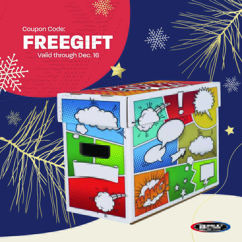 BCWSupplies's tweet image. From now until 12/16, get a free gift (from these options) with any purchase of $25 or more when you use coupon code FREEGIFT at bcwsupplies.com